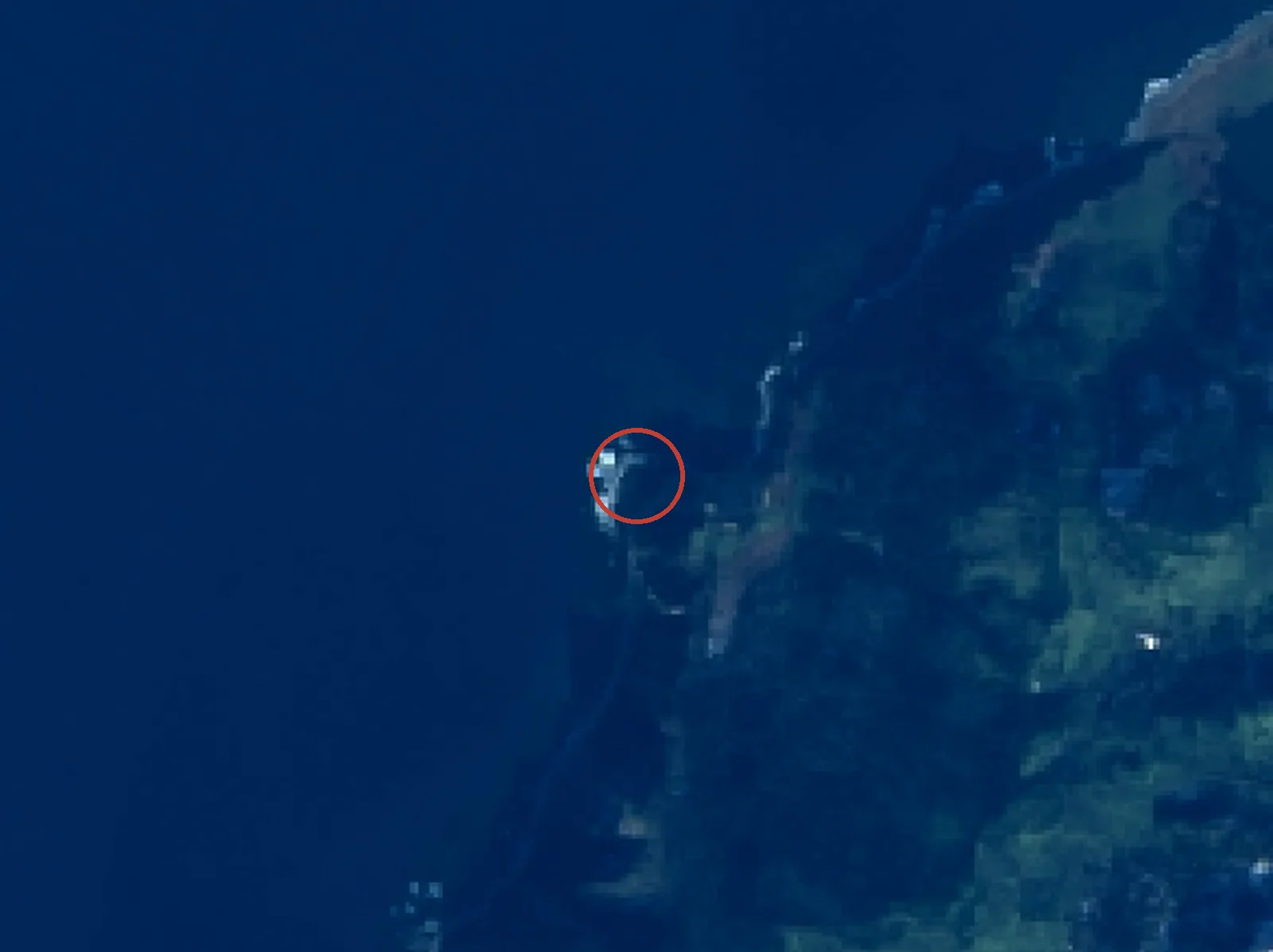 赤岩の衛星画像