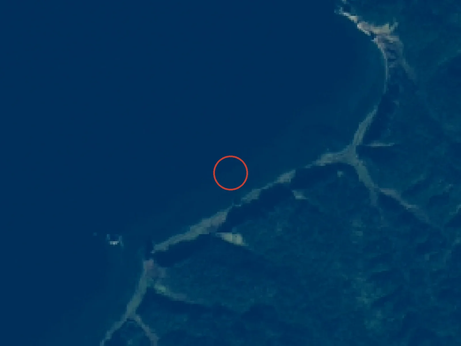 屏風岩の衛星画像
