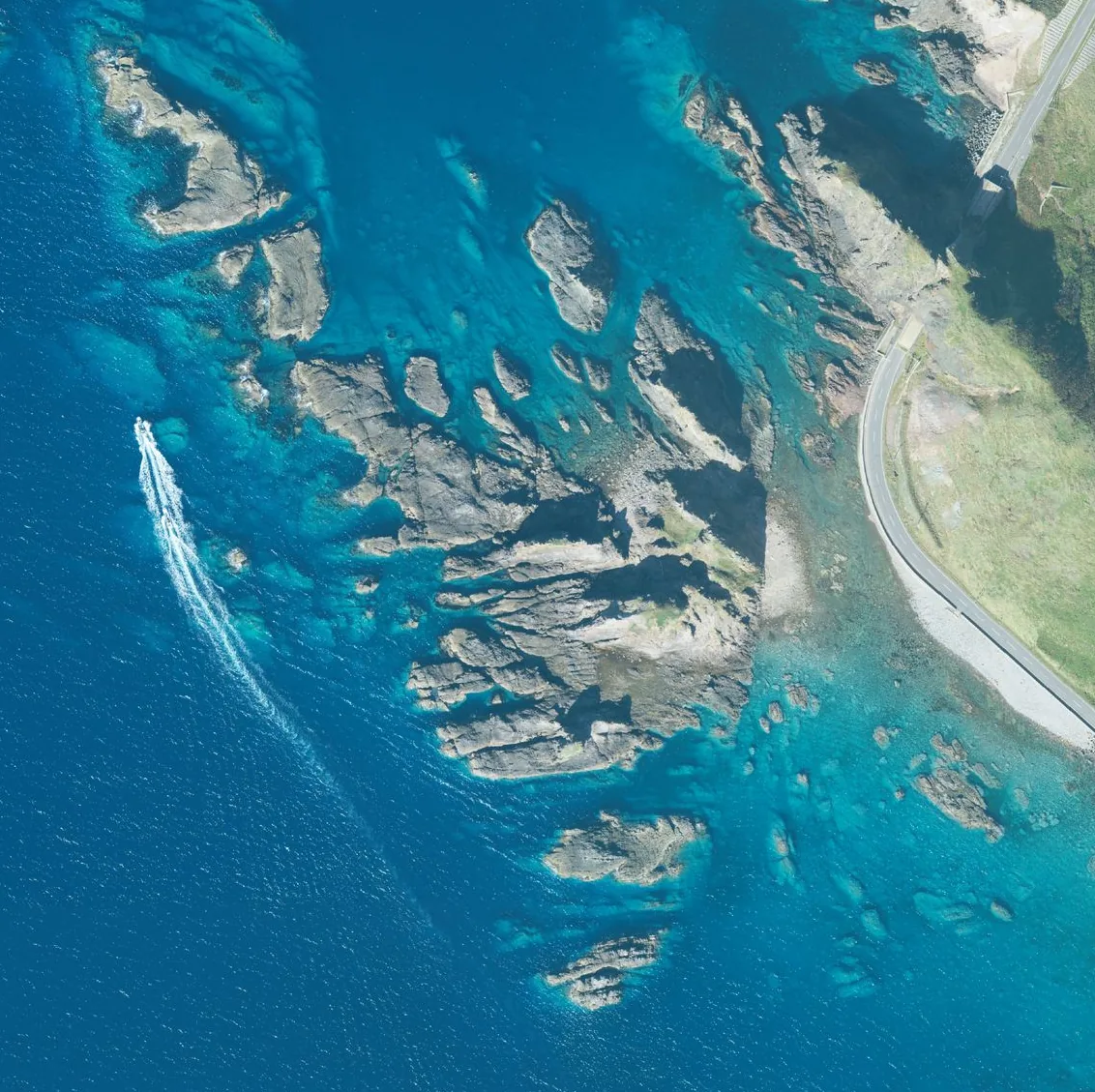 屏風立岩の航空写真