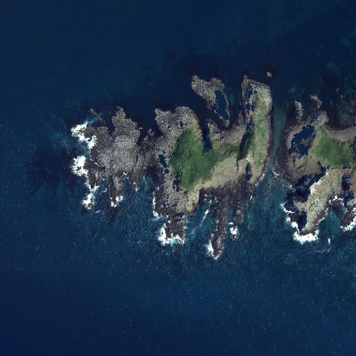 ゴロタ離れ島の航空写真
