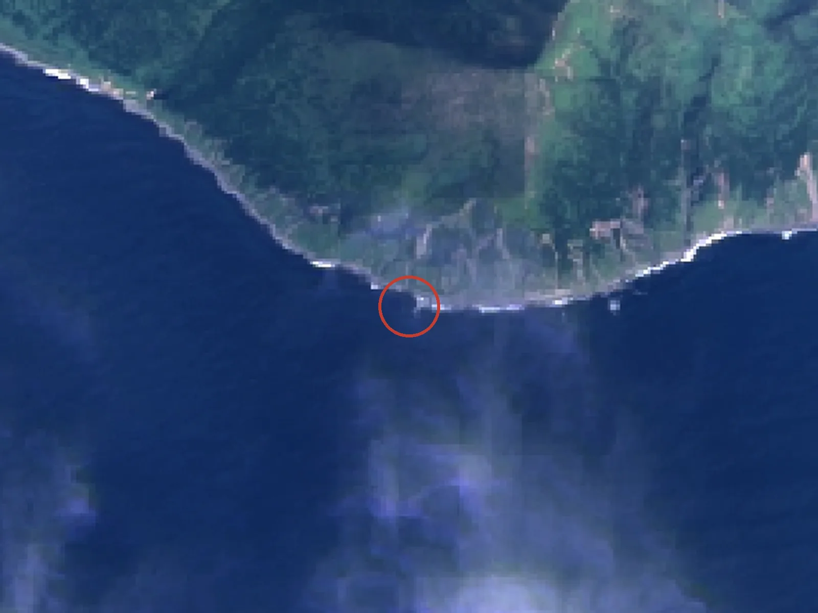 二ッ岩の衛星画像