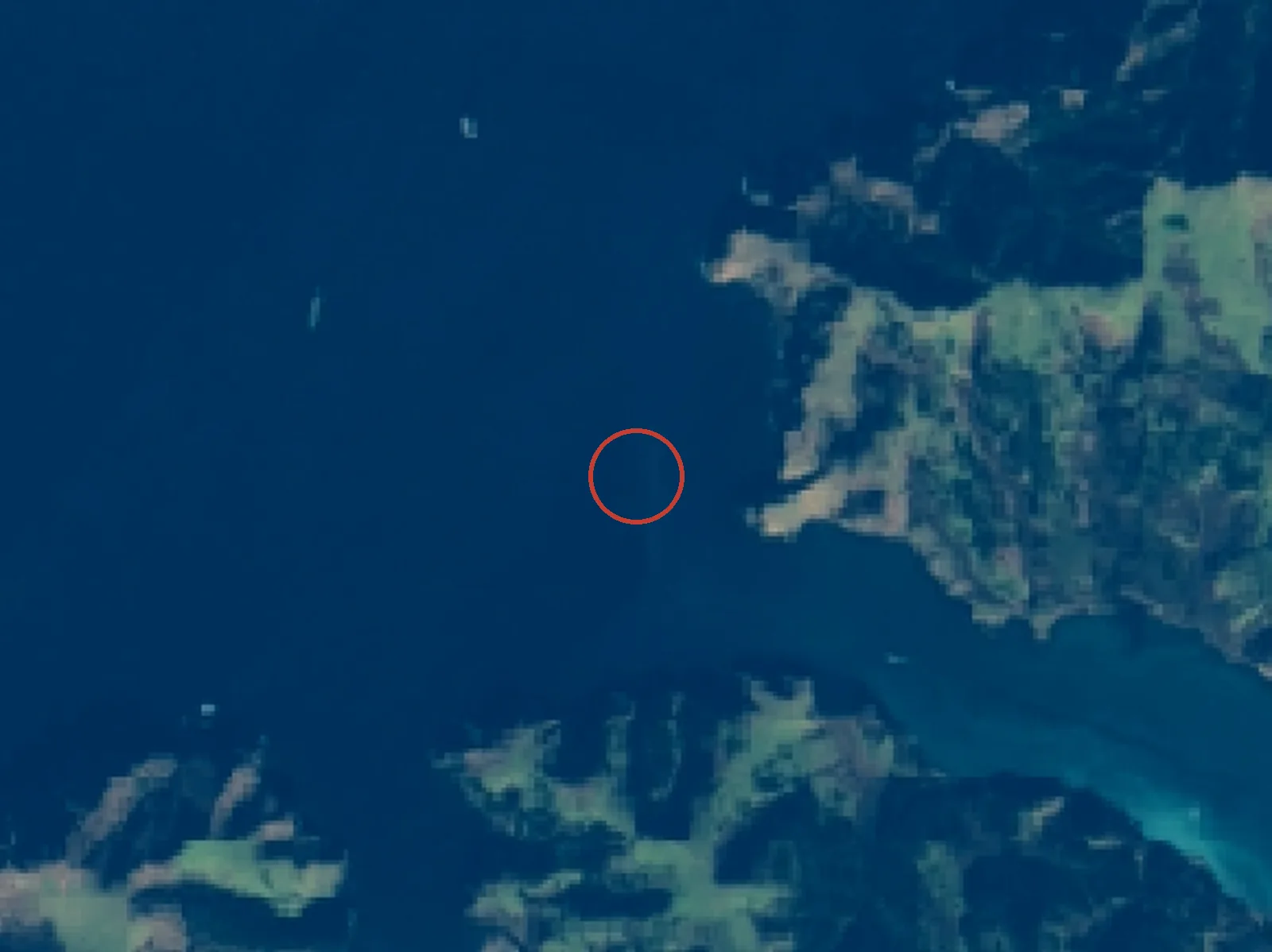鯨瀬の衛星画像