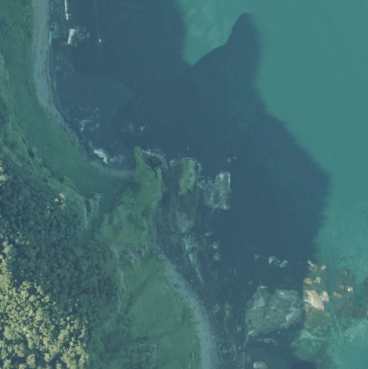 念仏岩の航空写真