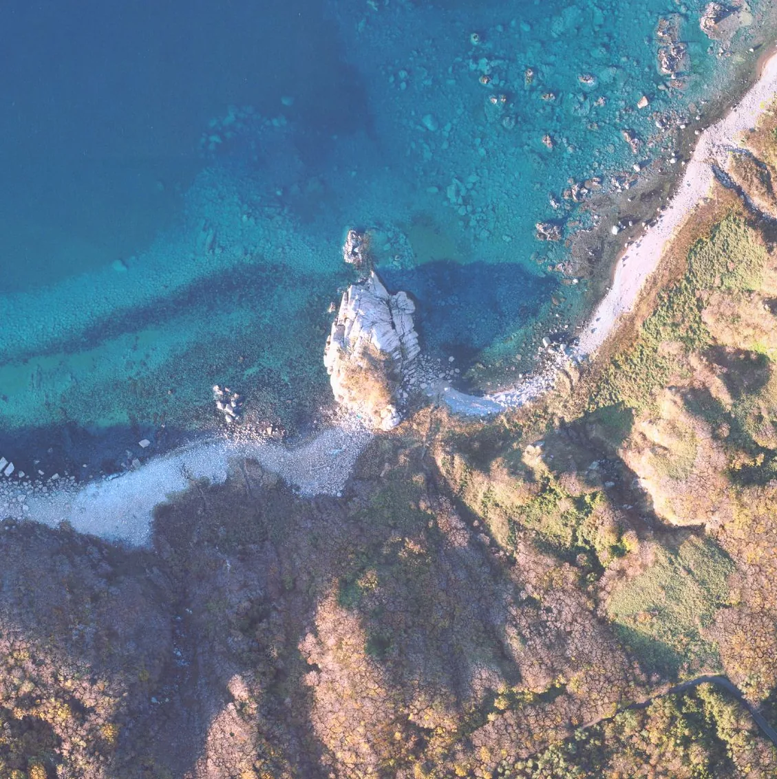 ポロ島の航空写真