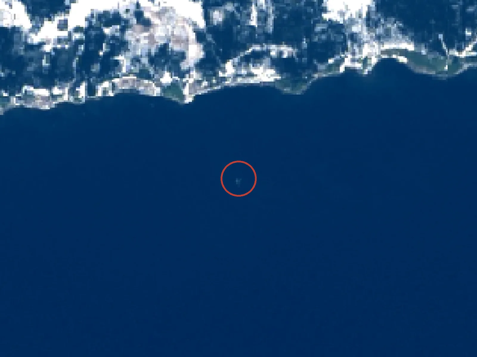 礼文岩の衛星画像