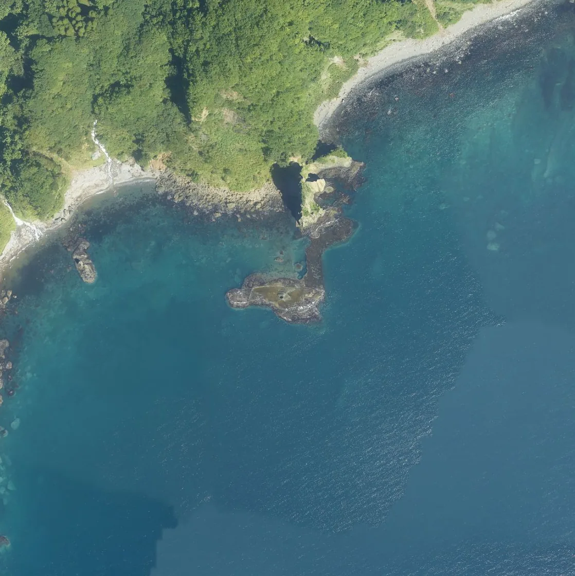 タタミ岩の航空写真