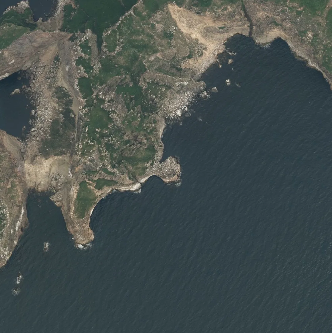 釣掛岩の航空写真