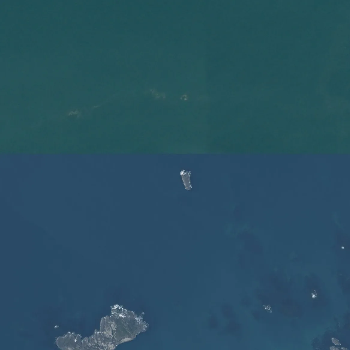 ウカウプ岩の航空写真