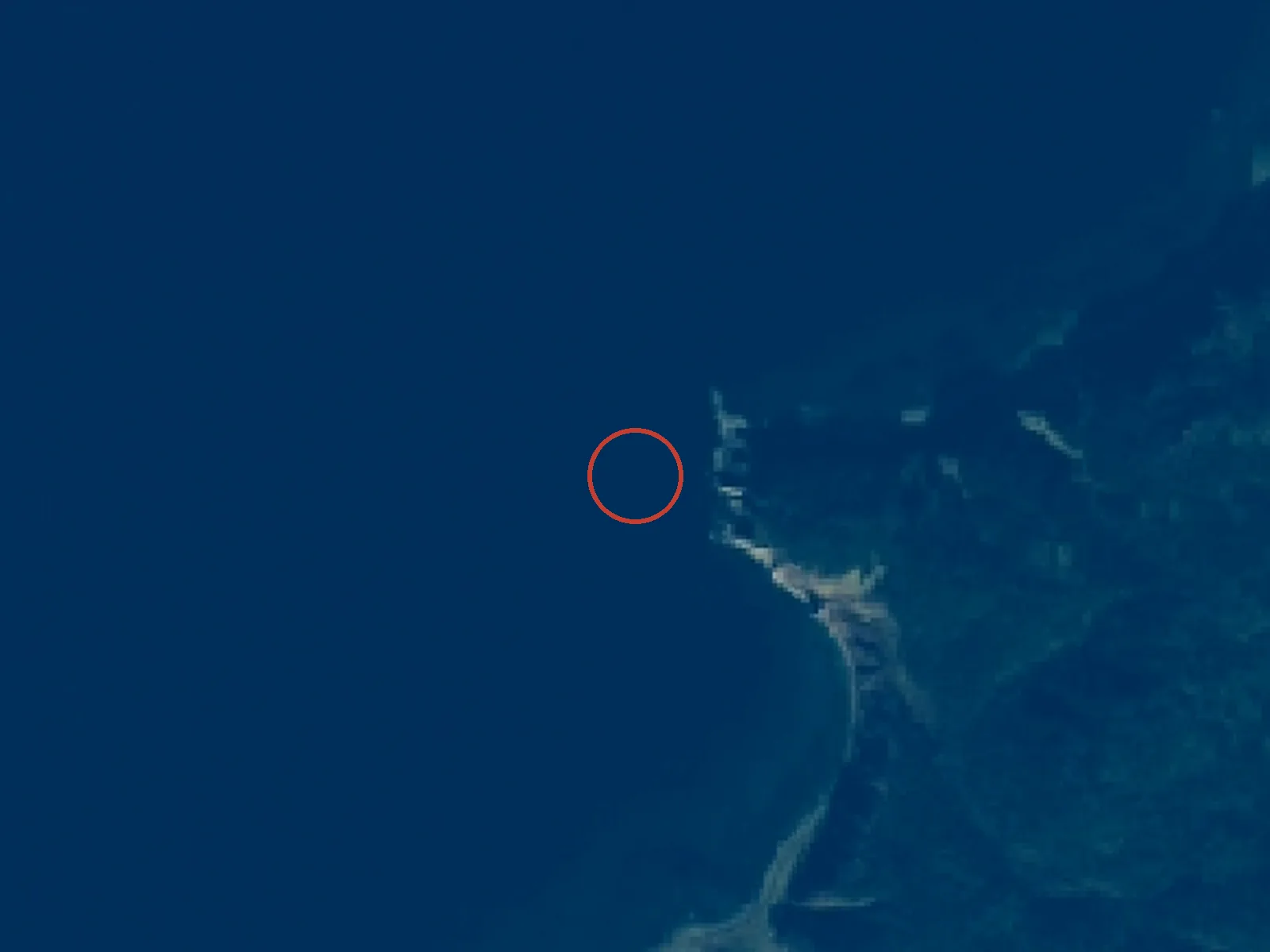 材木岩の衛星画像